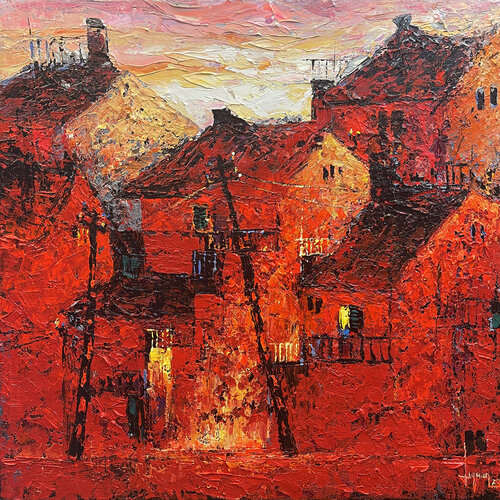 Sunny alley # van Quan Le, Schilderij te koop op Singulart