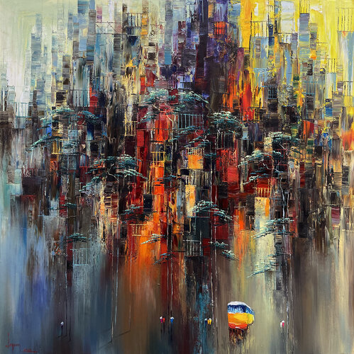 My city van Quan Le, Schilderij te koop op Singulart