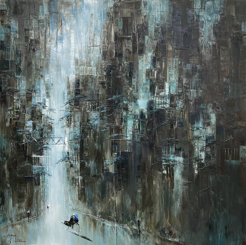 Street Fog de Quan Le, Pintura a la venta en Singulart