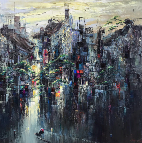 After the afternoon rain van Quan Le, Schilderij te koop op Singulart