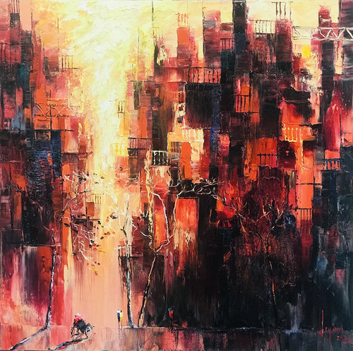 Afternoon street von Quan Le, Malerei kaufen auf Singulart
