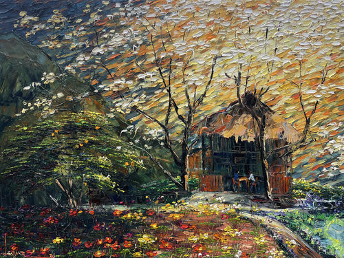 Moc Chau Natural Garden by Quan Le, 油畫 for Sale on Singulart