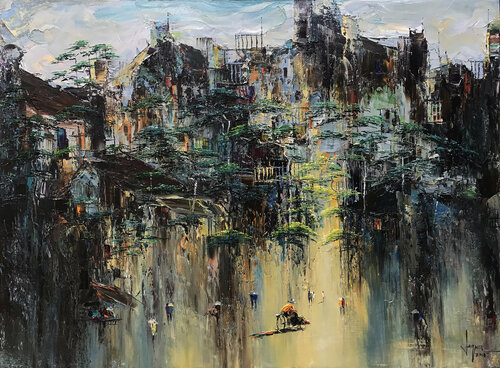 Memory of Autumn in Hanoi von Quan Le, Malerei kaufen auf Singulart
