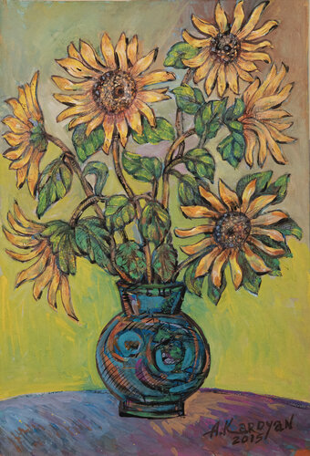 Sunflowers di Albert Karoyan, Pittura in vendita su Singulart