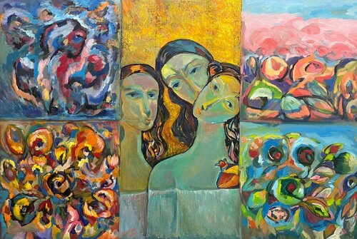 Eyes in Love van Albert Karoyan, Schilderij te koop op Singulart