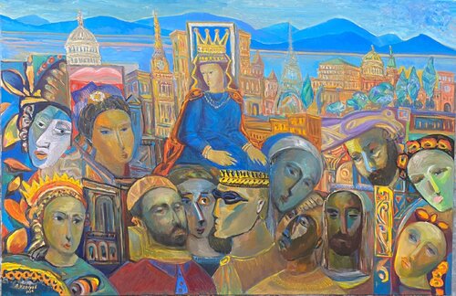 An outdoor theater de Albert Karoyan, Pintura a la venta en Singulart