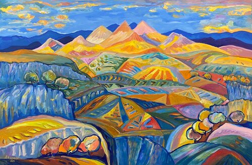 Mountains of Armenia de Albert Karoyan, Pintura a la venta en Singulart