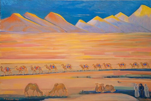 Caravan van Albert Karoyan, Schilderij te koop op Singulart