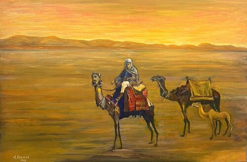 Desert'S Sunset van Albert Karoyan, Schilderij te koop op Singulart