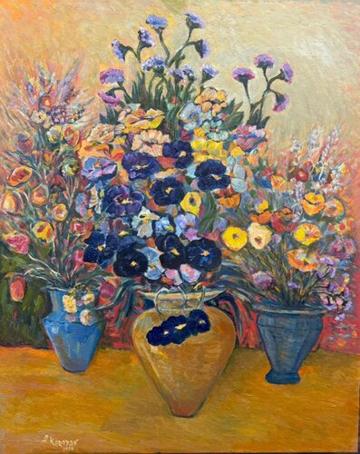 Field flowers di Albert Karoyan, Pittura in vendita su Singulart