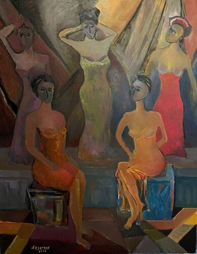 Parade of Figures von Albert Karoyan, Malerei kaufen auf Singulart