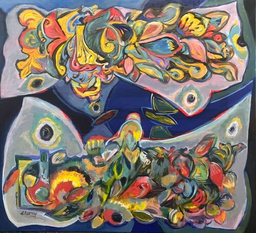 The Dance of the Butterflies by Albert Karoyan, Painting for Sale on Singulart
