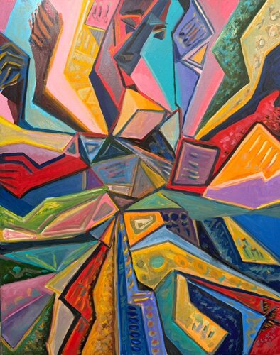 Wedding in the Mountains by Albert Karoyan, Painting for Sale on Singulart