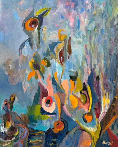 Waiting de Albert Karoyan, Pintura a la venta en Singulart
