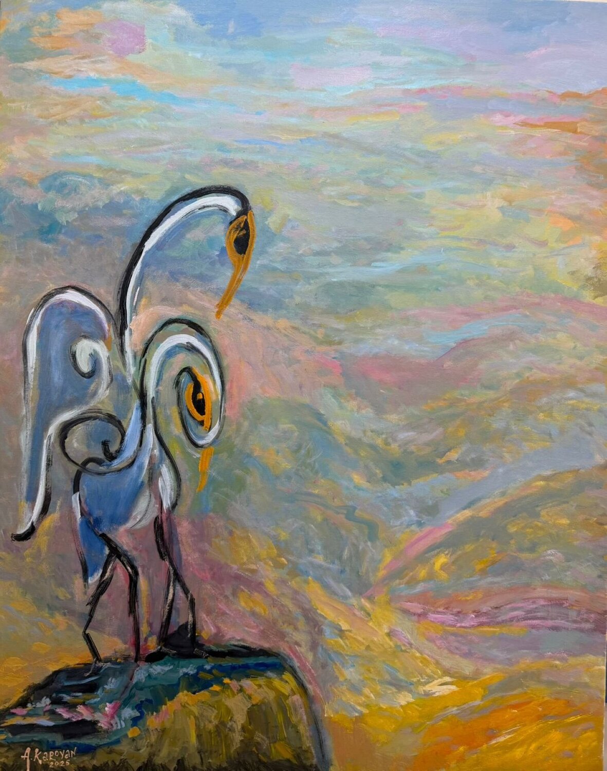 The Return Albert Karoyan Original painting for sale