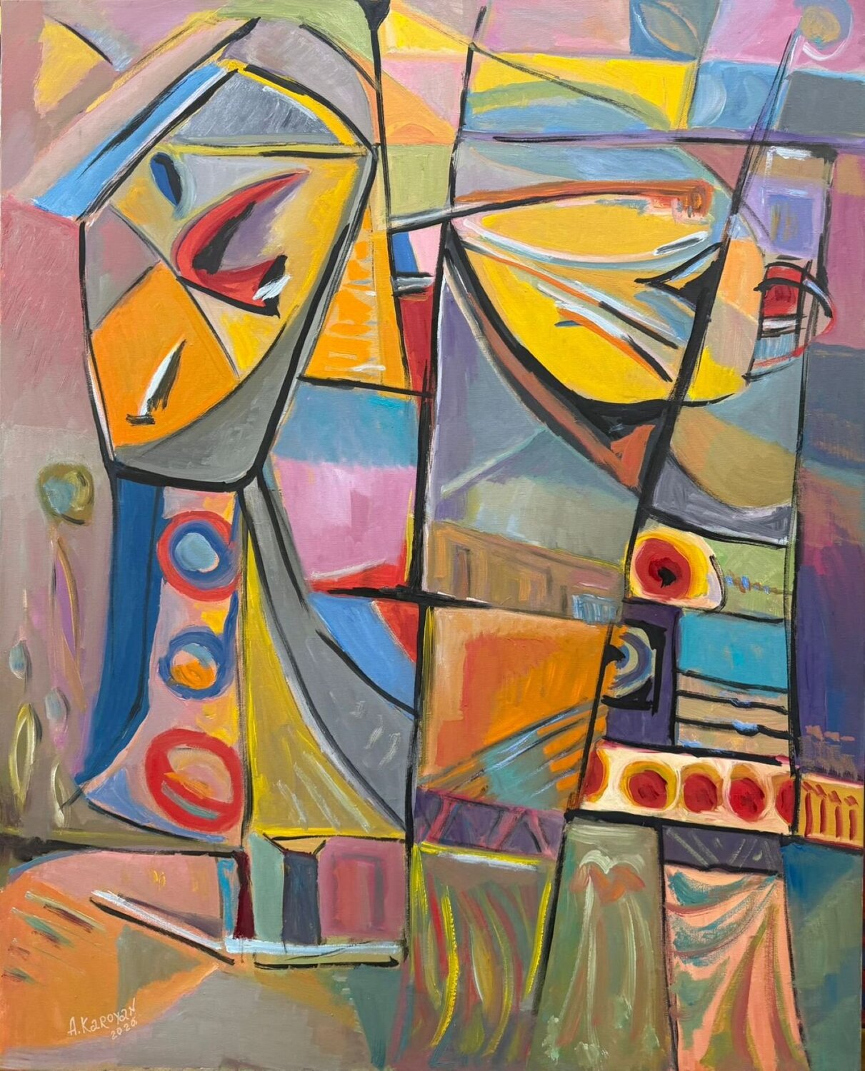 The Girl in Love Albert Karoyan Pintura original en venta