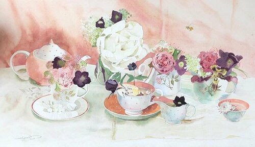 Susie Cooper and spring flowers Ayako Tsuge