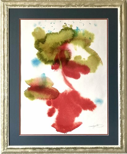 Orange ＆ Turquoise by Ayako Tsuge, Work on Paper for Sale on Singulart