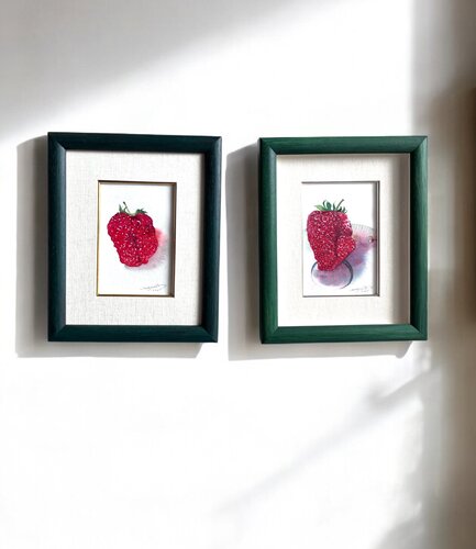 2つの苺　　紅ほっぺ von Ayako Tsuge, Malerei kaufen auf Singulart