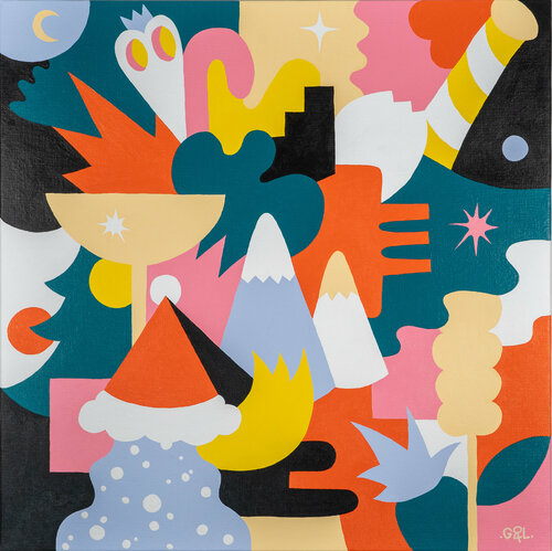 Winter Party de Guillaume & Laurie, Pintura a la venta en Singulart