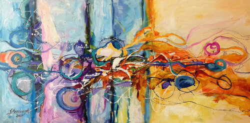 Aventuri pe podul catanelor by Elena Bissinger, Painting for Sale on Singulart