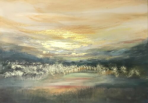 Sunset in Alps di Cassia, Pittura in vendita su Singulart