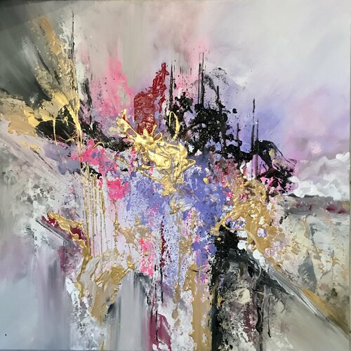 Pink fog in London di Cassia, Pittura in vendita su Singulart