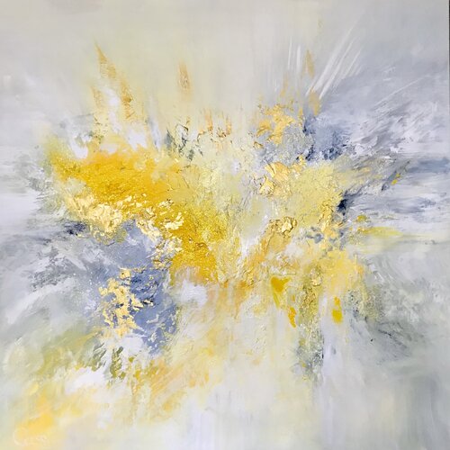 Yellow Abstract van Cassia, Schilderij te koop op Singulart