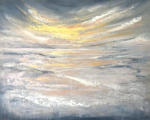 La mer au coucher du soleil di Cassia, Pittura in vendita su Singulart