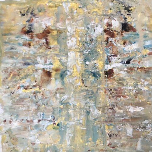 Reflexion in Gold Rain van Cassia, Schilderij te koop op Singulart