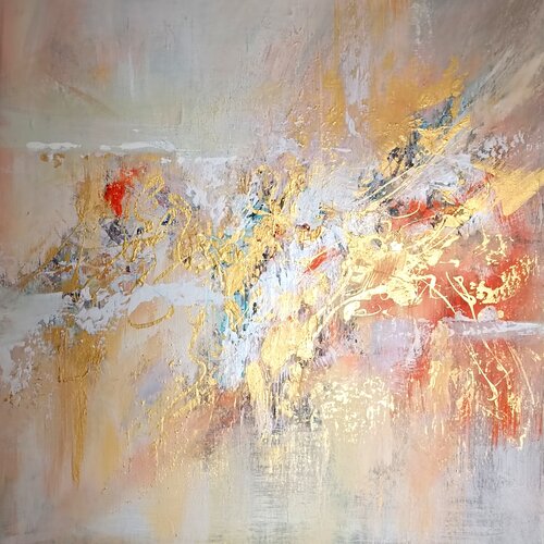 Gold Abstract di Cassia, Pittura in vendita su Singulart