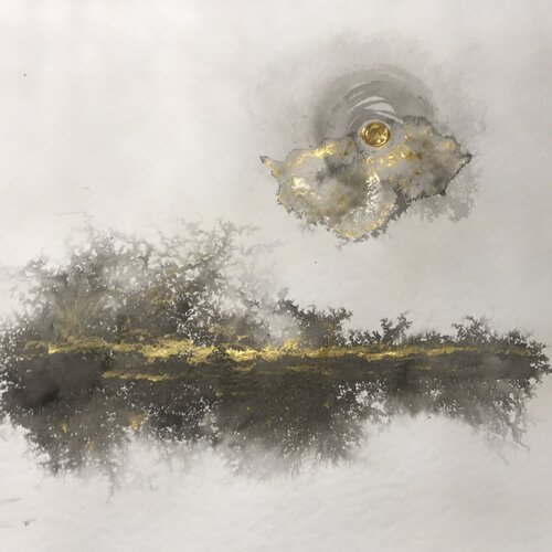 In the moonlight by Cassia, Work on Paper for Sale on Singulart