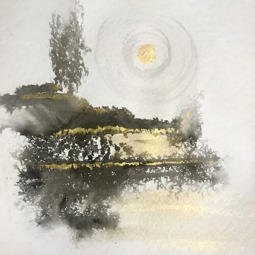 Paysage nocturne by Cassia, Work on Paper for Sale on Singulart