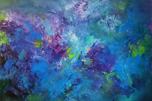 Dans les rêves des fleurs di Cassia, Pittura in vendita su Singulart