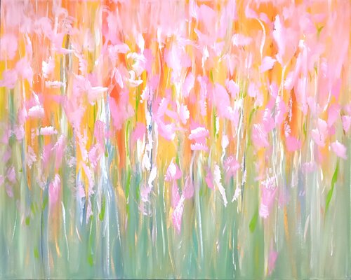 Les rêves des  tulipes di Cassia, Pittura in vendita su Singulart