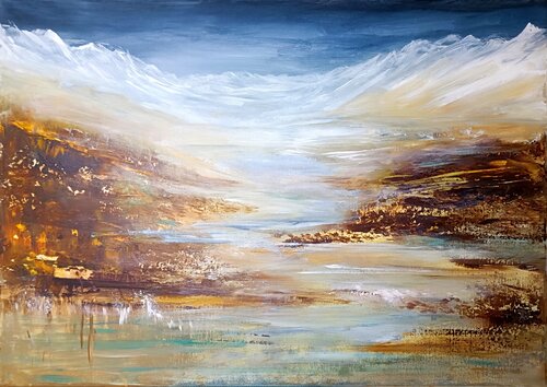 Autumn mountain view van Cassia, Schilderij te koop op Singulart