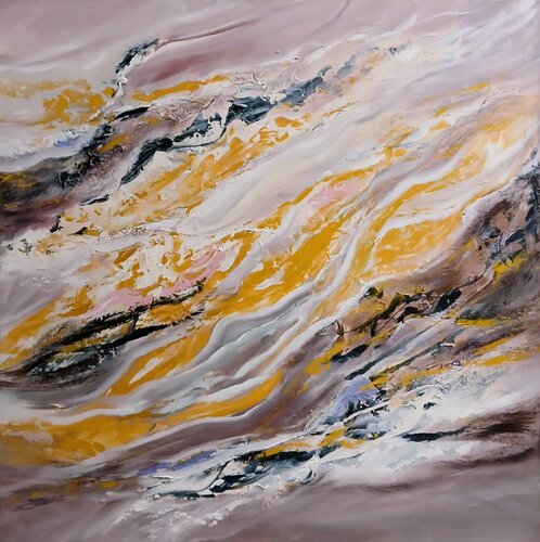 Méditation dans les nuages by Cassia, Painting for Sale on Singulart