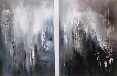 Duo Abstract, Sky and snow Cassia