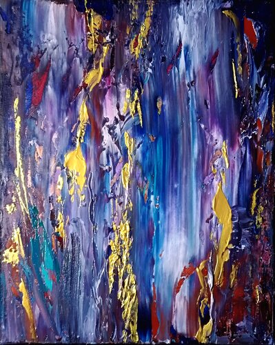 Abstract in Violett di Cassia, Pittura in vendita su Singulart