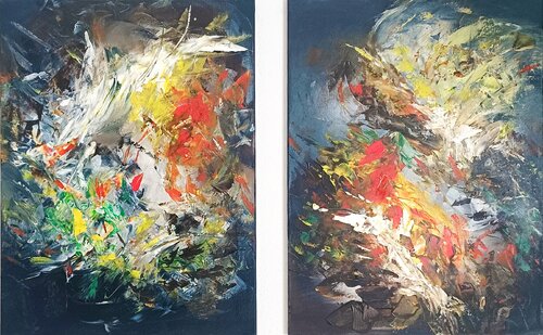 Moving fishs di Cassia, Pittura in vendita su Singulart