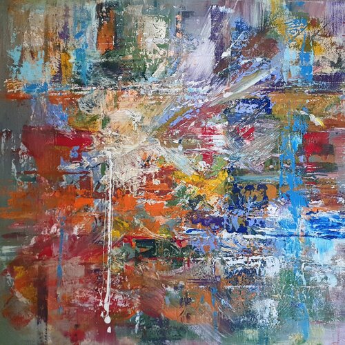 Sunny Abstract van Cassia, Schilderij te koop op Singulart