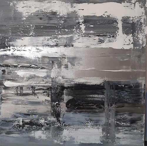 Silver Abstract by Cassia, Painting for Sale on Singulart