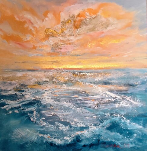 Vacances au bord de la mer van Cassia, Schilderij te koop op Singulart