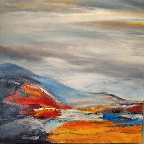 Clouds and sun van Cassia, Schilderij te koop op Singulart