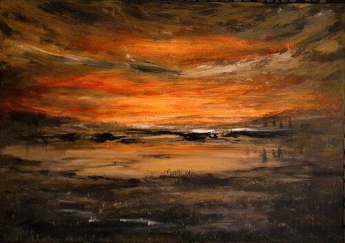Autumn. Evening light. van Cassia, Schilderij te koop op Singulart