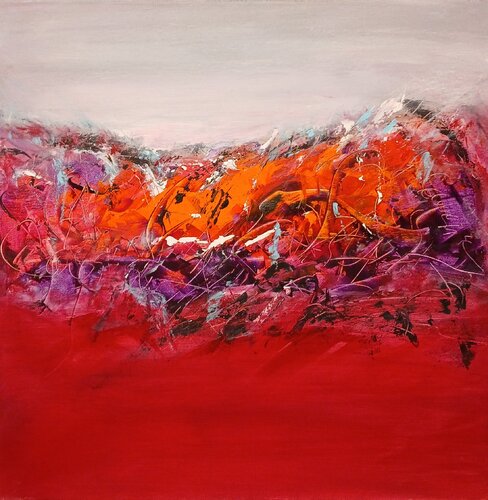 Red Abstract Cassia