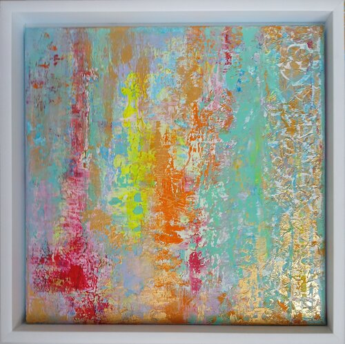 Golden Spring Abstract (Diptich) di Cassia, Pittura in vendita su Singulart