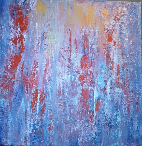 Blue mixt par Cassia, Peinture en vente sur Singulart