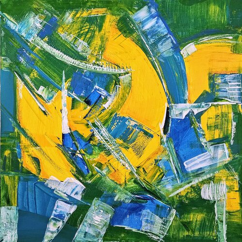Emerald Cascade by Cassia, Painting for Sale on Singulart