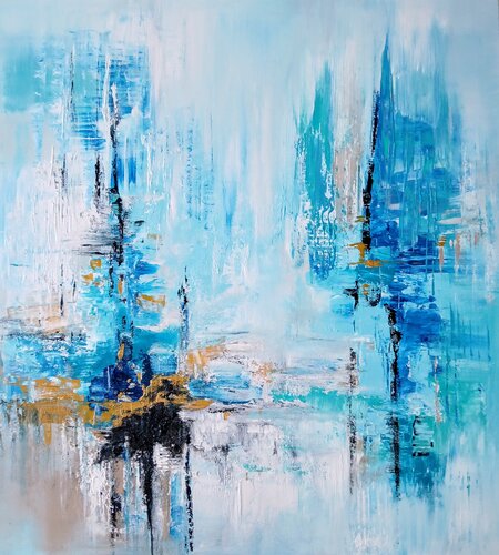 Blue idylle di Cassia, Pittura in vendita su Singulart